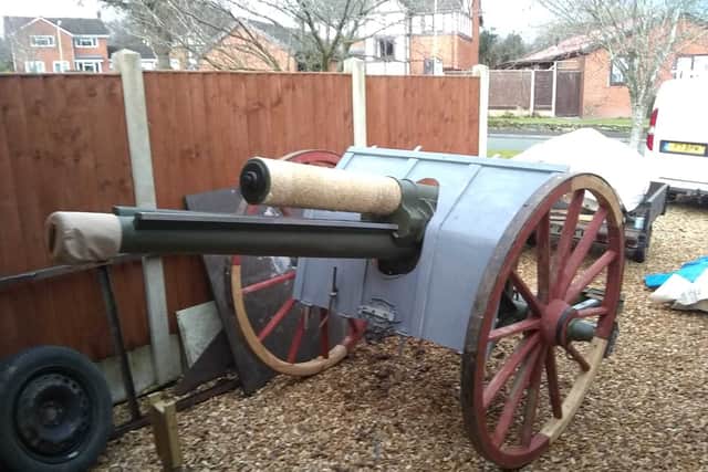 The gun being build and assembled