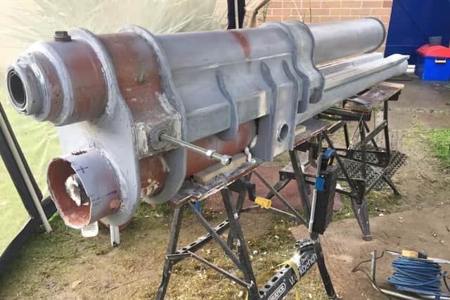 The gun being build and assembled