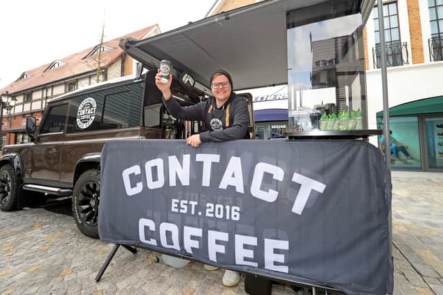 Dan Hall of Cannock company Contact Coffee Co. looks forward to the big day