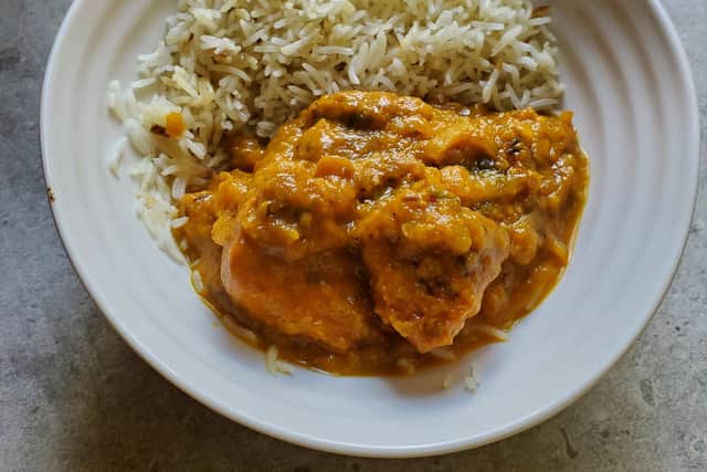 Chicken malay with fried rice