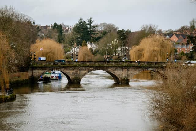 The river in Shrewsbury