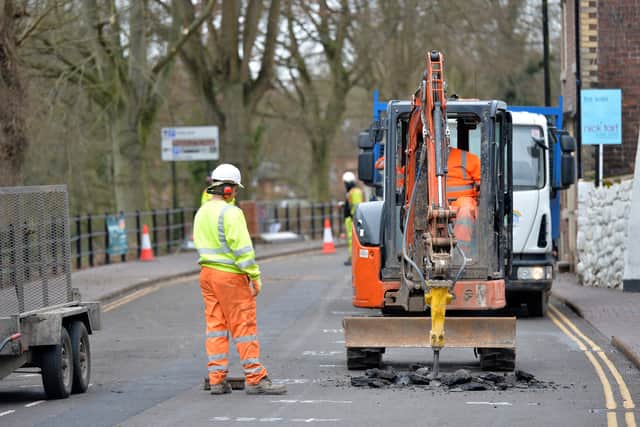 Resurfacing work on the Wharfage has been suspended