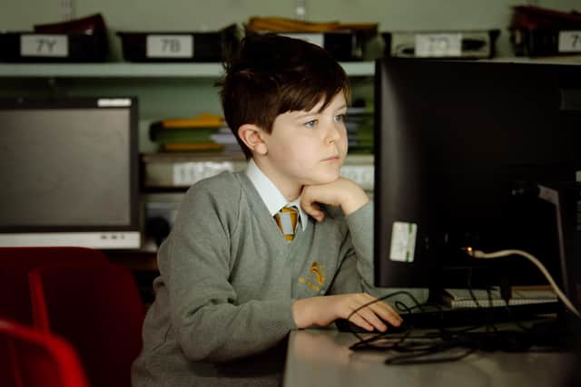 A pupil gets to grips with an IT lesson at Sir John Talbot’s School in Whitchurch