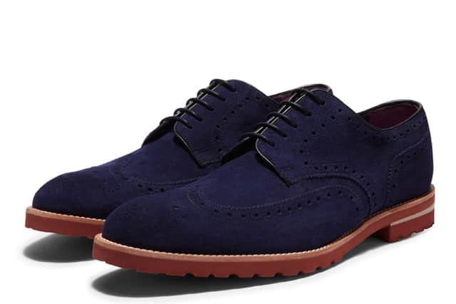 Billy Ruffian Kendal Brogue in Navy Suede