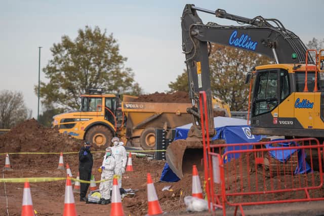 The remains were found at the construction site on Wednesday. Photo: SnapperSK