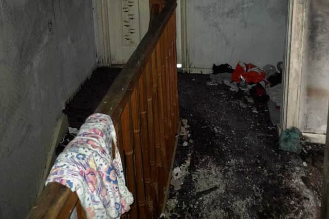Smoke damage permeates the entire house