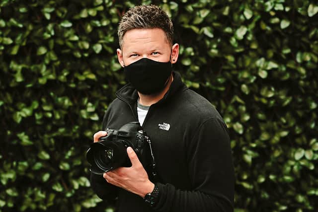 Jamie Ricketts kept working along with photographers Tim Thursfield and Tim Sturgess