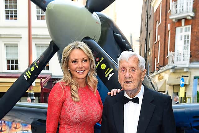 Allan Scott with TV personality Carol Vorderman
