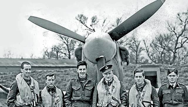 Allan Scott second from the right in his RAF days