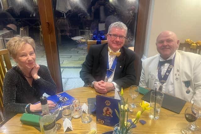 Bridgnorth Lions President Dave Hampson, his wife Jackie and Lions District Governor Ian Francis.