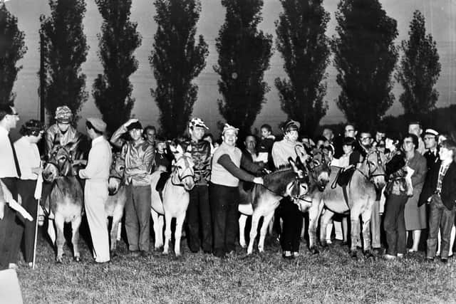 'Oakengates Round Table' and, in a different handwriting 'donkey derby' are written on the back of this. There is no date information but perhaps taken in the late 1960s.