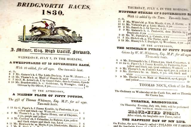 A Bridgnorth race card