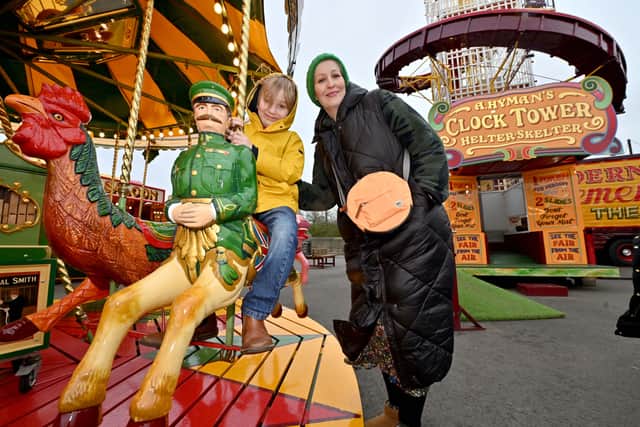 All the fun of the fair for Katie Dugmore and Reuben, 7, from Lichfield area at the Black Country Living Museum. (Photo: Steve Leath/ National World)