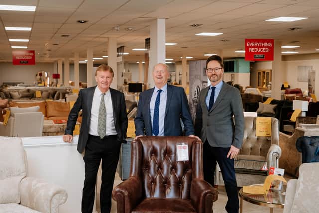Edward Shotton, Robert Shotton and John Shotton of Cousins at the Alan Ward outlet in Shrewsbury