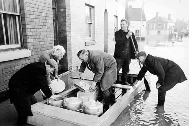 Flooding in Shrewsbury in December 1965