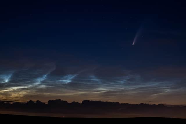 Comet Neowise and noctilucent clouds. Picture: @SDBPhotography__