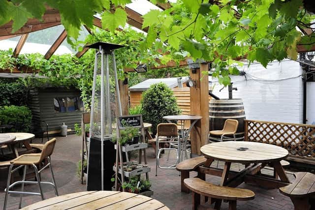 The back garden at The Mug House