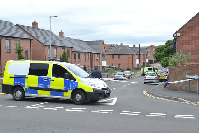 Police at the scene in Wellington
