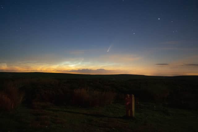 Comet Neowise and noctilucent clouds. Picture: @SDBPhotography__