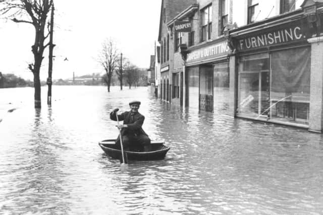 Ironbridge, in the floods of 1947