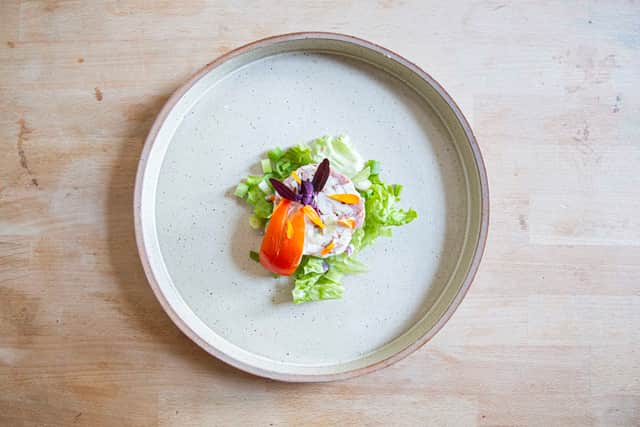 chicken and ham hock terrine with salad