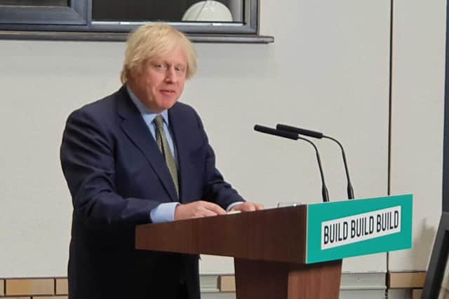 Boris Johnson speaking in Dudley 