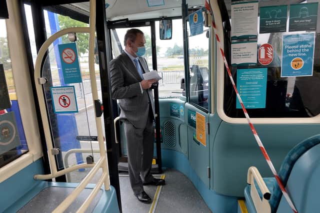 The Star's Mark Andrews boards the Shrewsbury park-and-ride service