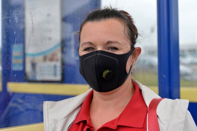Claire Brown heads for work on the Shrewsbury park-and-ride service