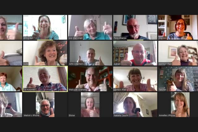 Volunteers from The Ark on a Zoom call