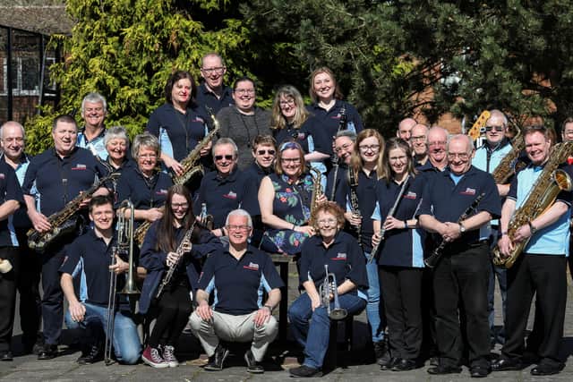 RAF Cosford Voluntary band at the base in Shropshire ready to perform