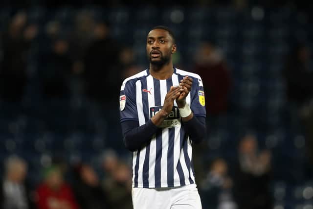 Semi Ajayi of West Bromwich Albion applauds the West Bromwich Albion Fans at the end of the match. (AMA)