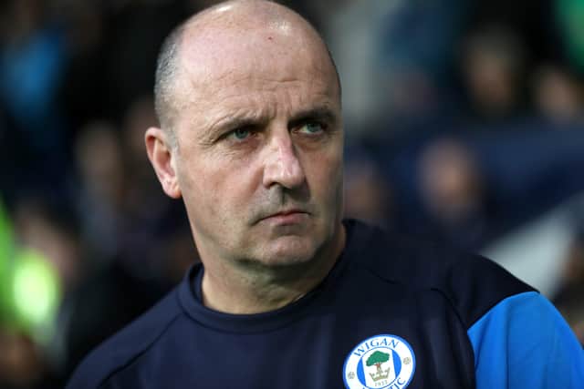 Paul Cook Manager / Head Coach of Wigan Athletic. (AMA)