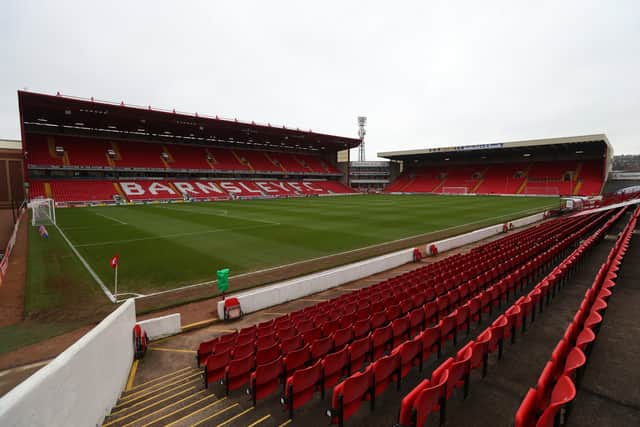 GV / General View of the pitch at Oakwell Stadium the home stadium of Barnsley FC. (AMA)