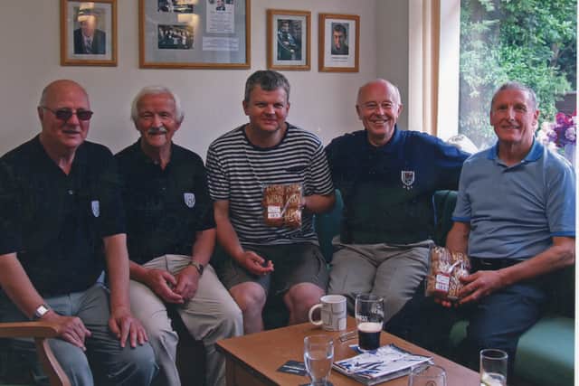 Don and fellow Bylet Baggies fans with Adrian Chiles and Tony 'Bomber' Brown