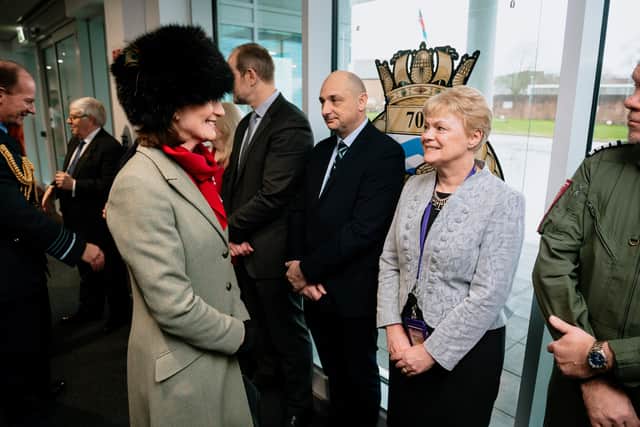 Shropshire's Lord Lieutenant, Anna Turner, attends the opening of the Duke of Cambridge Building