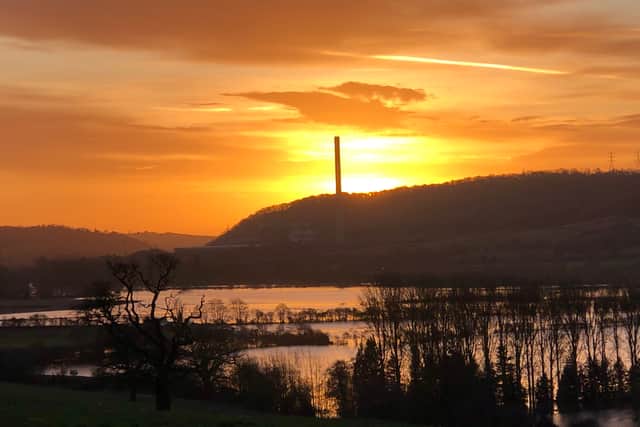 Flooding at the former Ironbridge Power Station site at 7.30am this morning. Pic: Richard Ware