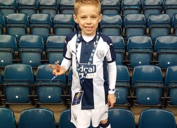 Baggies mascot Lewis during his day at The Hawthorns