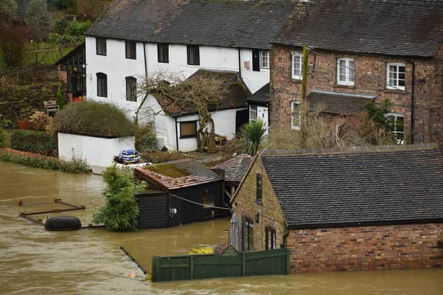 Flooding in Ironbridge on Wednesday