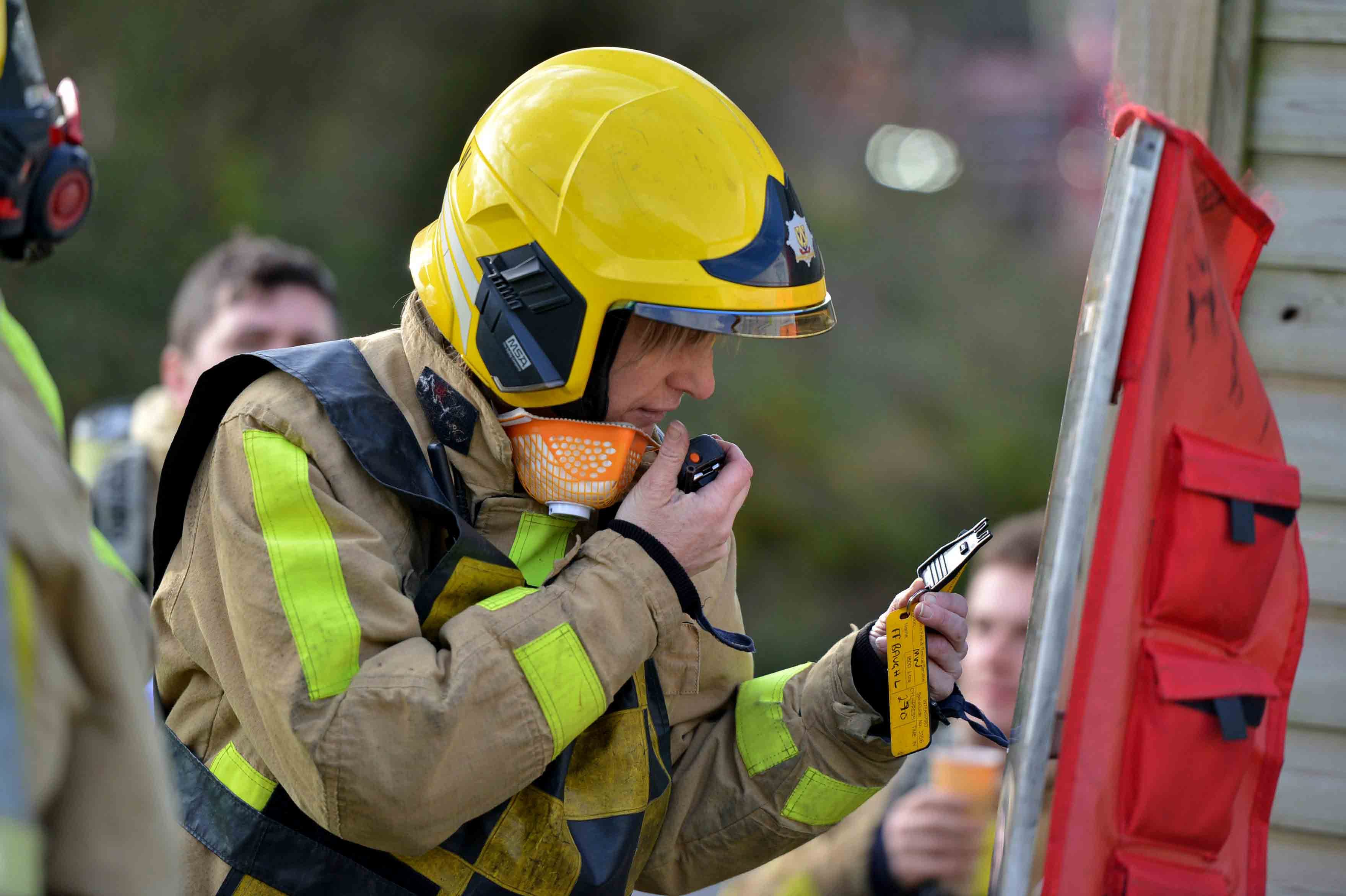 Fire crews at the scene