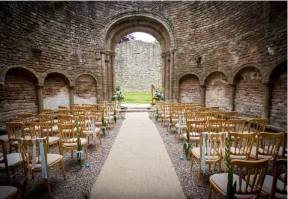 Ludlow Castle. Picture from: https://www.ludlowcastle.com/weddings/