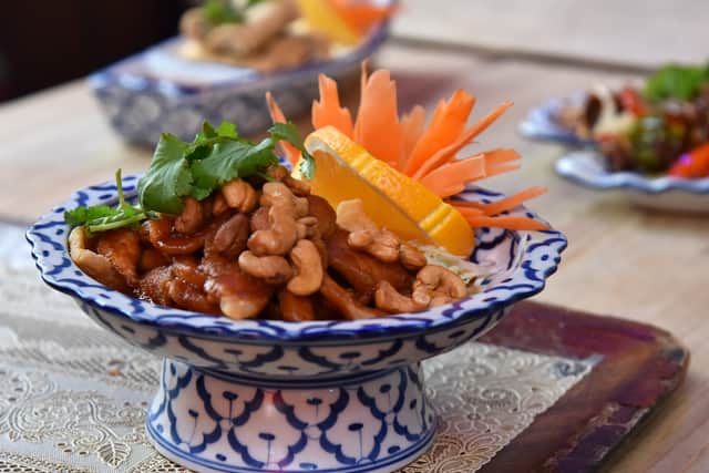 Chang Thai, Ludlow.
goong Yai Ma-Karm (chicken)
