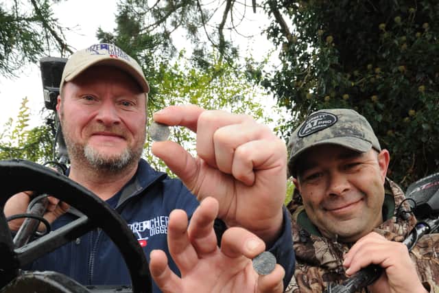 Michael Heim with Chris Langston of Metal Detecting Holidays