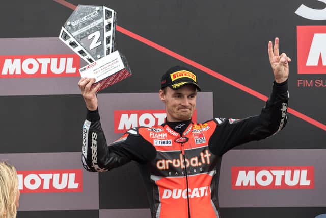 Davies returned to action on the Sunday securing second in the final race