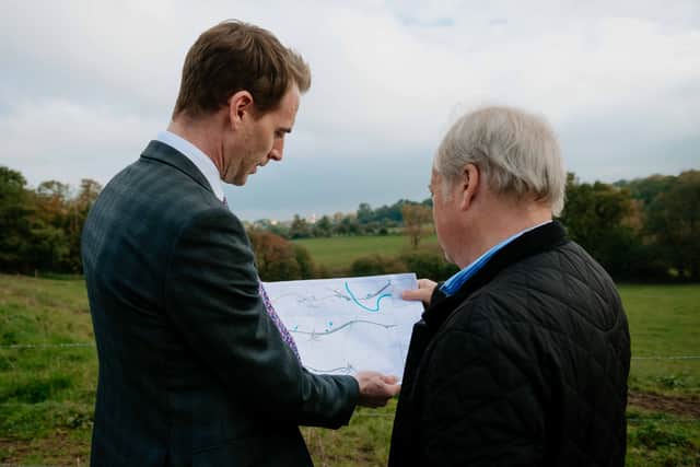 Gary Dymond from WSP with Councillor Peter Nutting