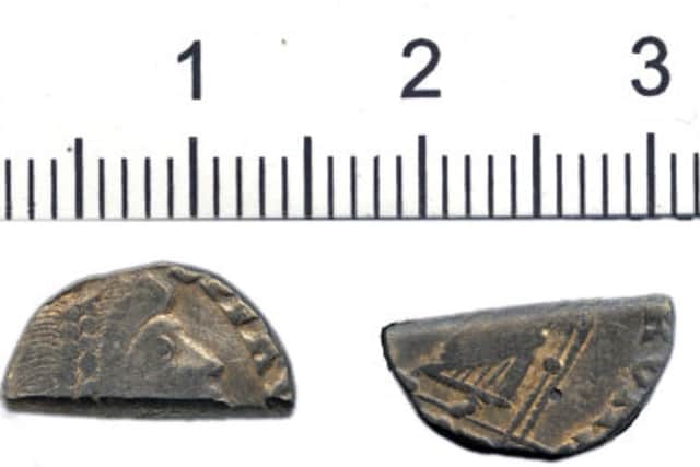 Some of the half-coins which are part of the display