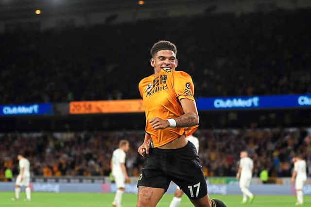 Morgan Gibbs-White are scoring his first senior Wolves goal (AMA)