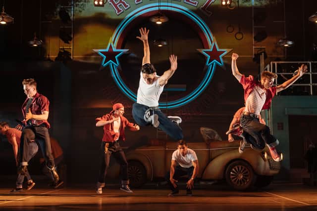 Louis Gaunt as Kenickie (centre)