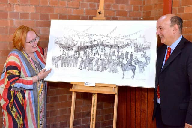 Headmaster of Ellesmere College, Brendan Wignall with Rae Smith