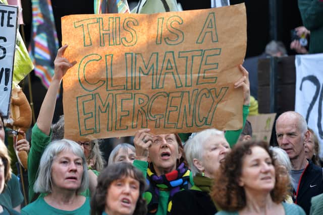 Climate change protesters at Shirehall
