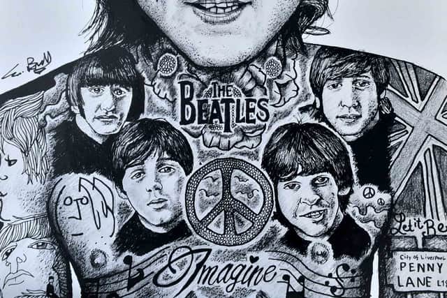 A Beatles inspired print